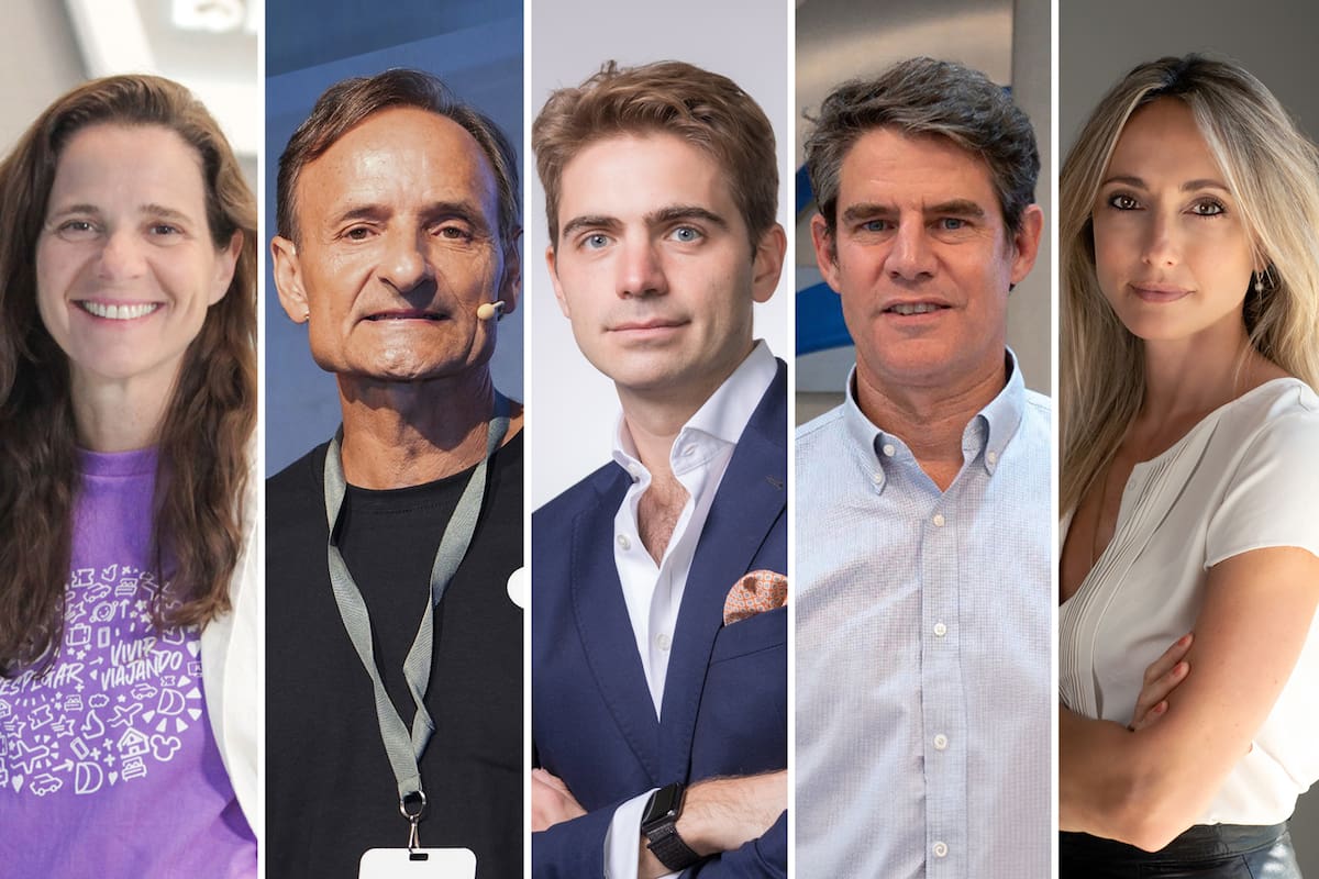 Paula Cristi, Despegar; Fabián Kon, Banco Galicia; Pierpaolo Barbieri, Ualá; Nicolás Braun, La Anónima; y Leticia Fenoglio, Rapanui