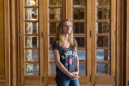 Paula Farina Ruiz en la Confitería del Molino.