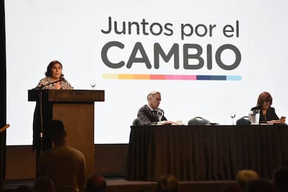 Paula Oliveto, Pichetto y Bullrich, en Parque Norte