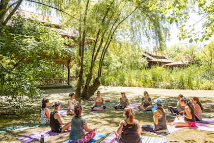 Paula Rodríguez organizó el último fin de semana un retiro de yoga en el complejo Minahasa