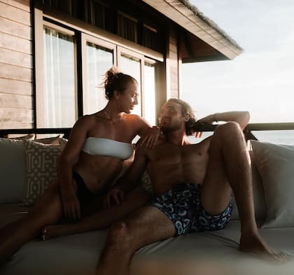Paula y Stefanos juntos en uno de sus últimos viajes