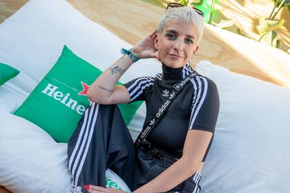 Pauli Echeverría en el espacio Beer Garden de Heineken.