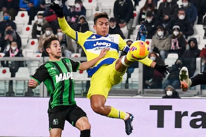 Paulo Dybala en el partido por la Copa Italia entre Juventus y Sassuolo