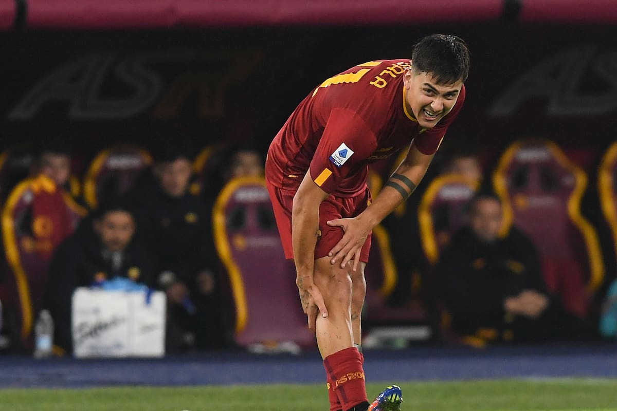 Paulo Dybala fue titular en el triunfo de Roma ante Bologna en el regreso de la serie A, pero se retiró lesionado