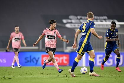 Paulo Dybala jugó un buen partido en la igualdad de su equipo frente a Hellas Verona