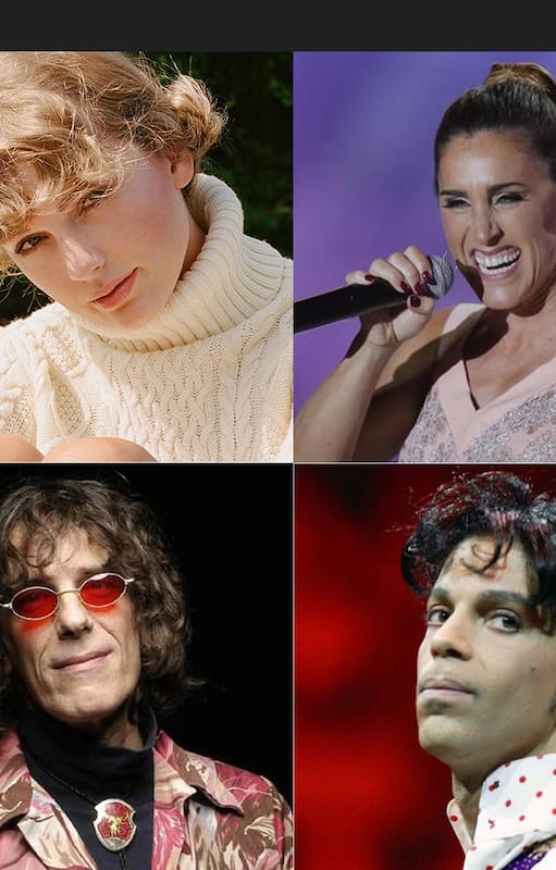 Paulo Londra, Taylor Swift, Sole Pastorutti, George Michael, Spinetta y Prince.