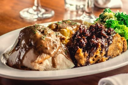 Pavo relleno con receta de Kansas