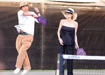 Pax Thien Jolie-Pitt y Angelina Jolie en el Support+Feed Pickleball Invitational and Game Night, en Los Angeles, el 6 de junio pasado