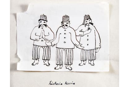 Dibujo de sus últimos tiempos, realizado para ilustrar su novela "Historia Kiria"