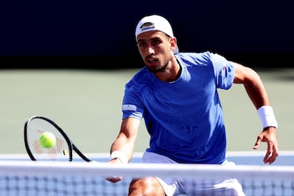 Pedro Cachín en la tercera ronda del US Open ante el francés Corentin Moutet