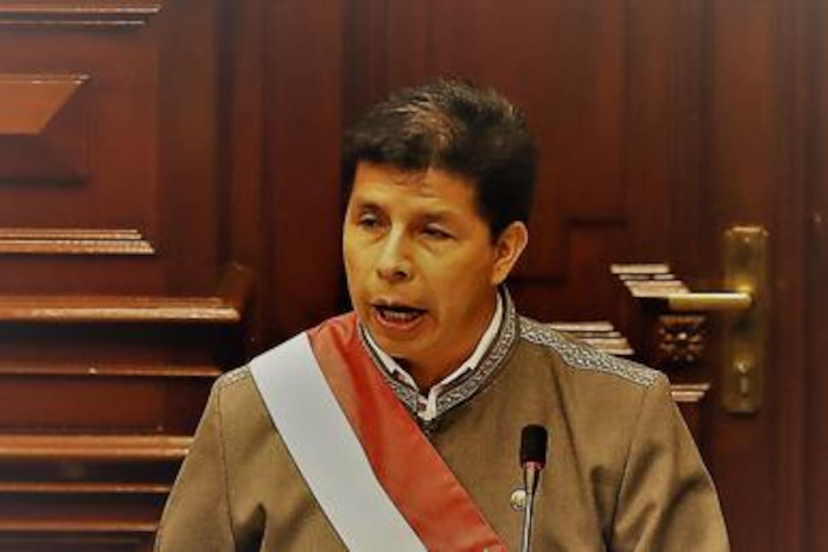 Pedro Castillo asistió al Congreso para presentar sus descargos frente a la moción de vacancia