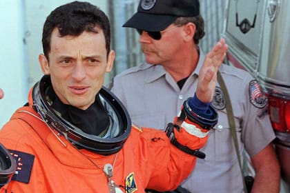 Pedro Duque en 1998, en sus épocas de astronauta