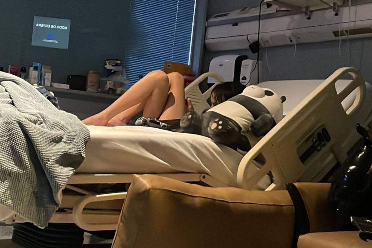 Pedro, durante su internación, que duró 20 días.
