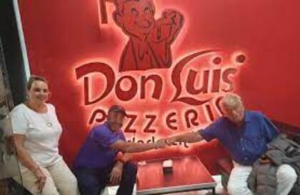 Pedro Iudicello y Antonio Seguí; el artista plástico elegía la pizza de "jamón, anchoas y morrones"