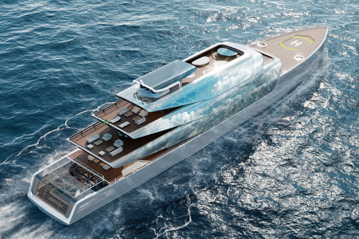 Pegasus, el increíble yate de lujo impreso en 3D y sustentable, que se fundirá con el entorno y será casi invisible para los paparazzi