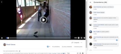 Pelea entre un compañero de Lucas Pertossi, y otra persona del turno mañana, en la escuela de Zárate