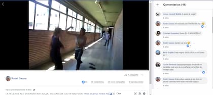 Pelea entre un compañero de Lucas Pertossi, y otra persona del turno mañana, en la escuela de Zárate