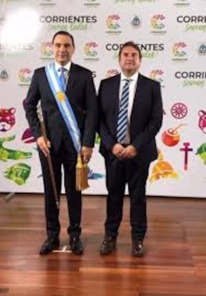 Pelegrini junto al gobernador Valdés