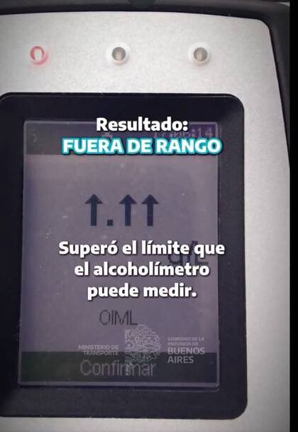 Peligro al volante: un conductor estaba tan borracho que saturó al alcoholímetro.