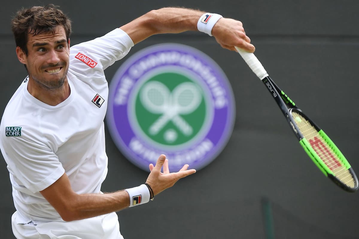 Pella luchó, pero no pudo con el español Bautista Agut, que se impuso por 7-5, 6-4, 3-6 y 6-3; de todos modos, Wimbledon fue un quiebre en su carrera