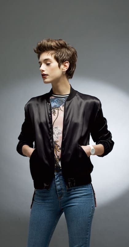 Pelo corto + estilo unisex deportivo