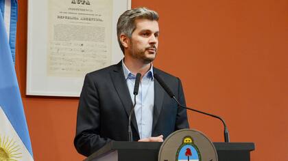 Peña durante la conferencia de prensa