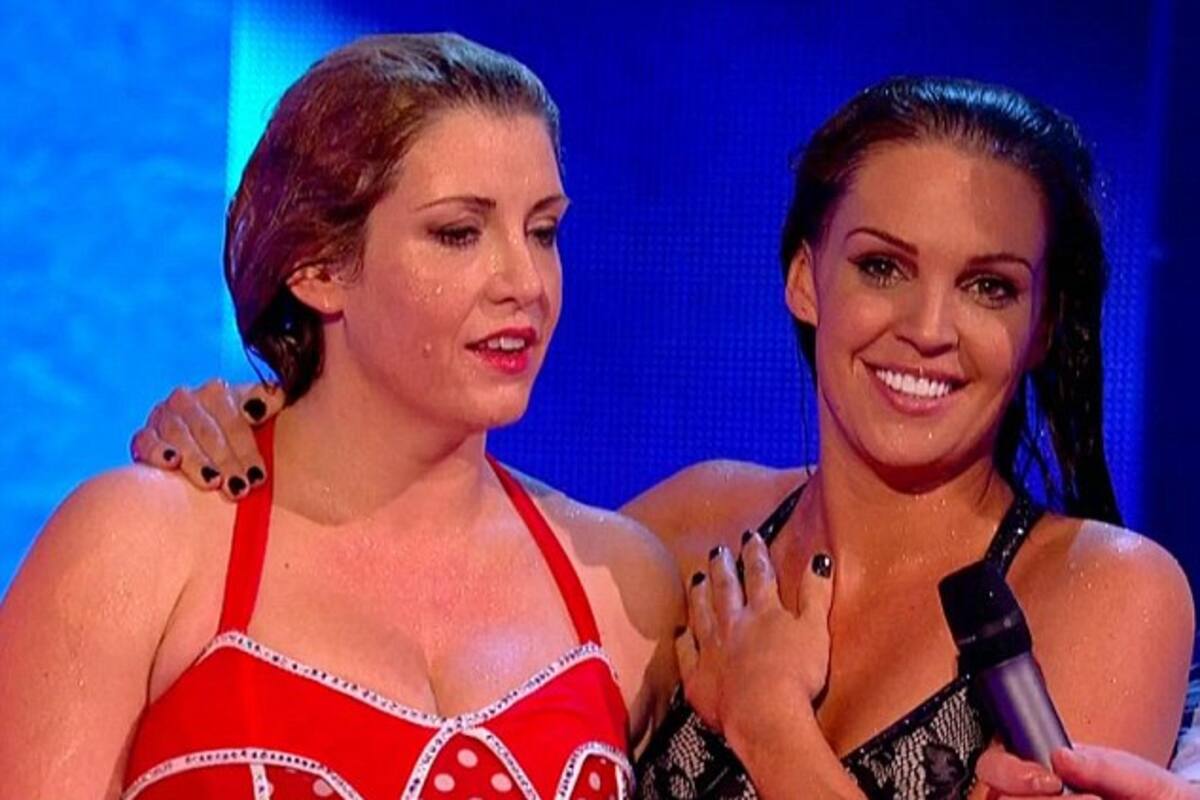 Penny Mordaunt, el día de su eliminación de Splash, en 2014