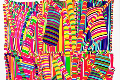 Pensando velozmente (2022), serigrafía de Marta Minujín que integra la oferta de la subasta a beneficio del Museo Sívori