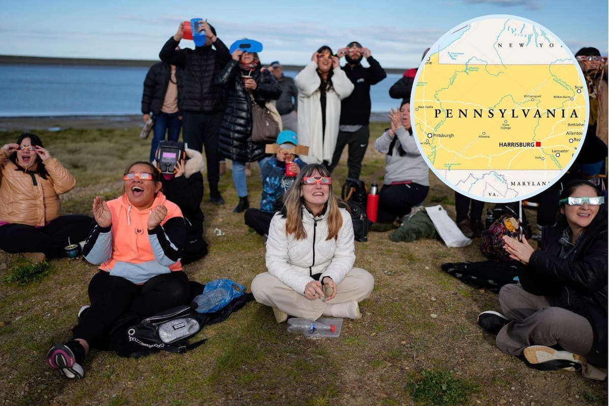 Pensilvania será uno de los estados en los que se podrá ver el eclipse solar (Archivo/Canva)