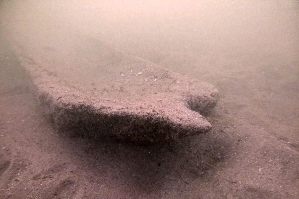 Pensó que era un tronco hundido y resultó ser una canoa de 1000 años