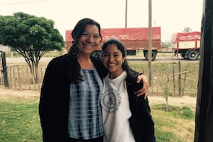 Pepa con Flor, a quien ella denominó como su hija de corazón