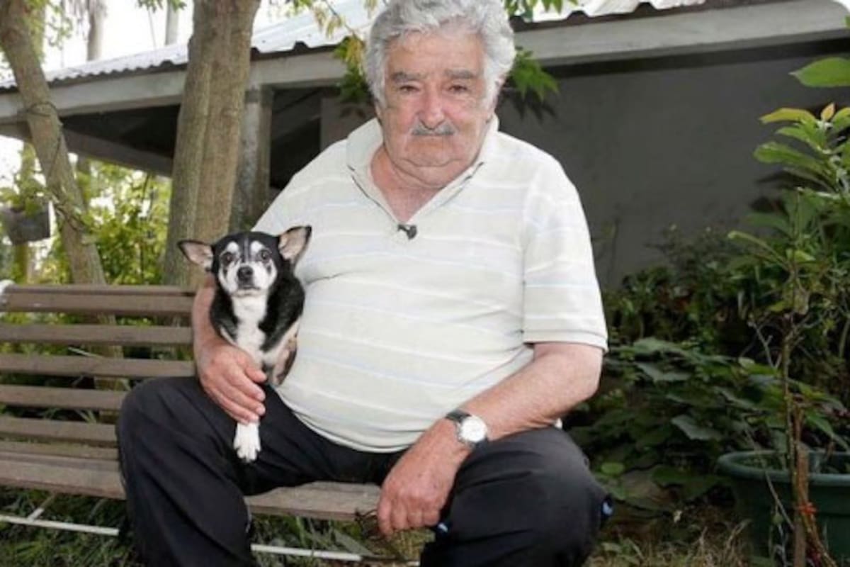 "Pepe" Mujica y su perra Manuela