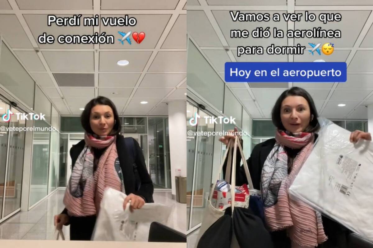 Perdió su vuelo y mostró cómo pasó la noche en el aeropuerto (Captura video)