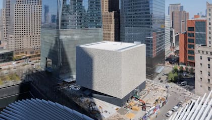 Construcción del Perelman Performing Arts Center en la zona de Ground Zero, próximo adonde se levantaban las Torres Gemelas.