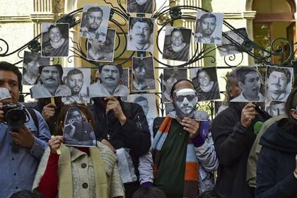 Periodistas mexicanos protestaron en Ciudad de México los asesinatos de colegas, en febrero de 2016