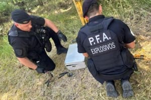 Peritos de explosivos trabajaron en la zona del hallazgo