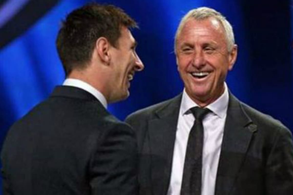 Perla del archivo: Lionel Messi y Johan Cruyff, durante una entrega de premios
