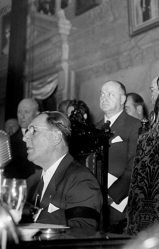 Perón habla en el Congreso durante el Día del Trabajador, el 1° de mayo de 1954