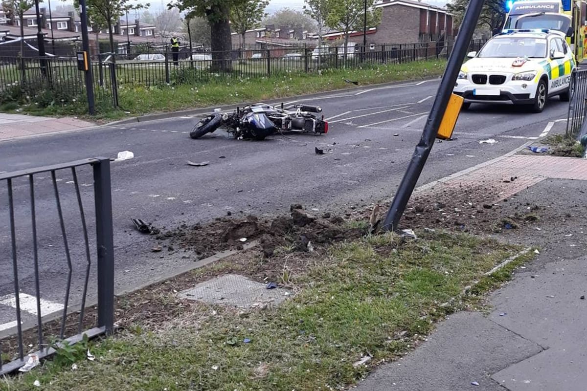 Persiguió y chocó a las dos personas que le habían robado su moto. Toda la acción quedó registrada en las cámaras de seguridad (Northumbria Police)