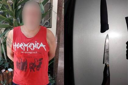 Personal de Operaciones Motorizadas de la Policía porteña detuvo al automovilista y secuestró el cuchillo con el que agredió al taxista