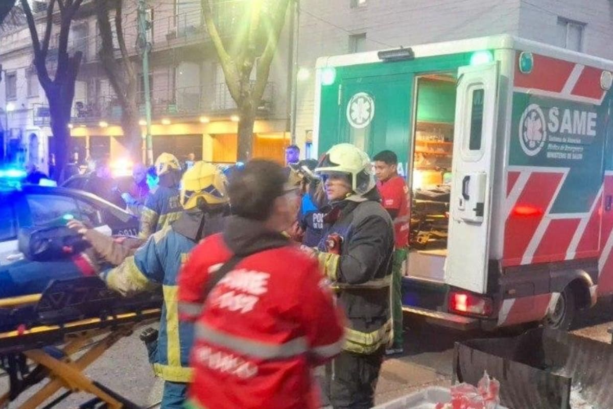 Personal del SAME acudió al lugar para asistir a los lesionados