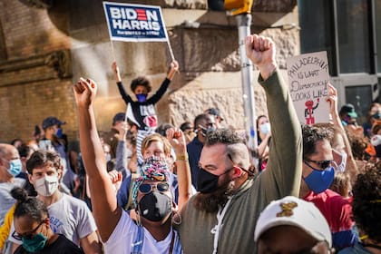 En las calles de Filadelfia, Pensilvania, se celebró en 2020 el triunfo de Joe Biden