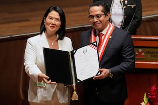 Keiko Fujimori visita el palacio presidencial donde gobernó y vivió durante el gobierno de su padre
