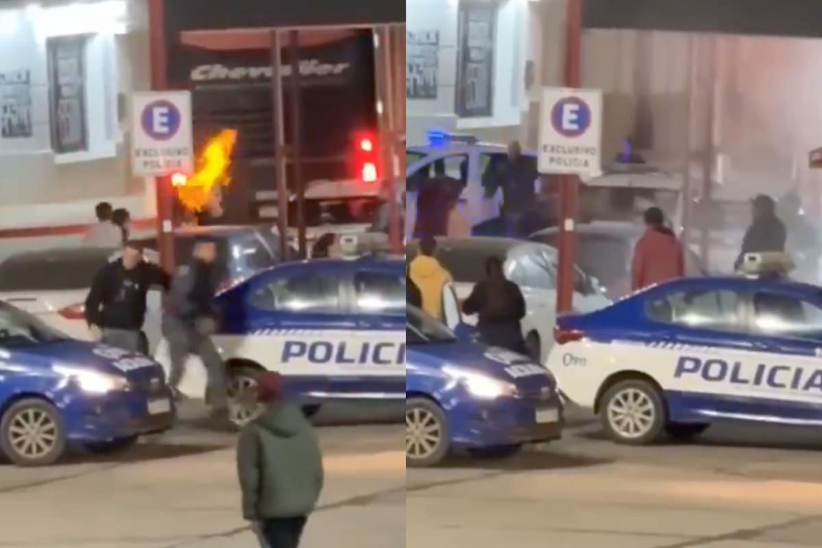 Pese al esfuerzo de la policía local, el hombre se prendió fuego delante de los oficiales