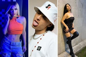 Peso Pluma y dos de sus ex: Jeni de la Vega (zquierda) y Odalys Velasco (derecha)