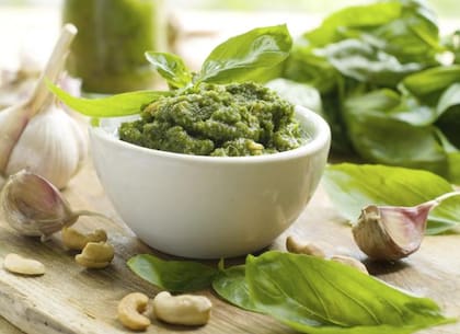 Pesto de espinacas