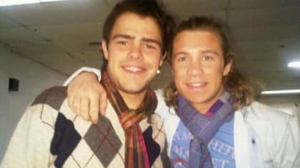 Peter Lanzani y Nicolás Riera en épocas de Casi Ángeles