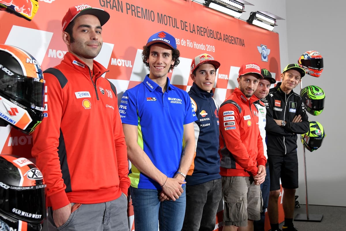 Petrucci, Rins, Márquez, Dovizioso, Crutchlow y Rossi ya sienten la adrenalina de la segunda fecha del año