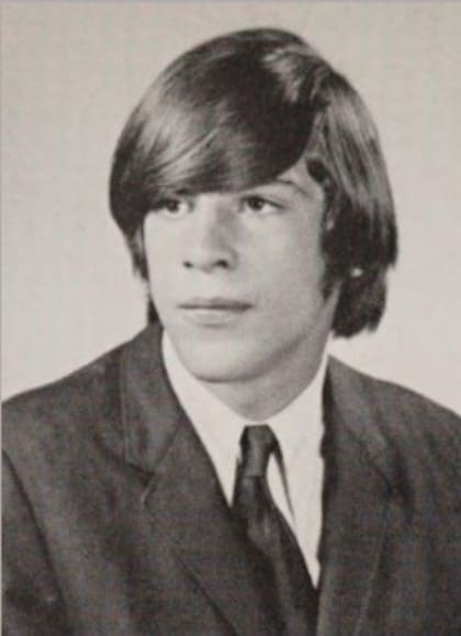 Phillips, en 1973, año en el que se graduó de bachiller