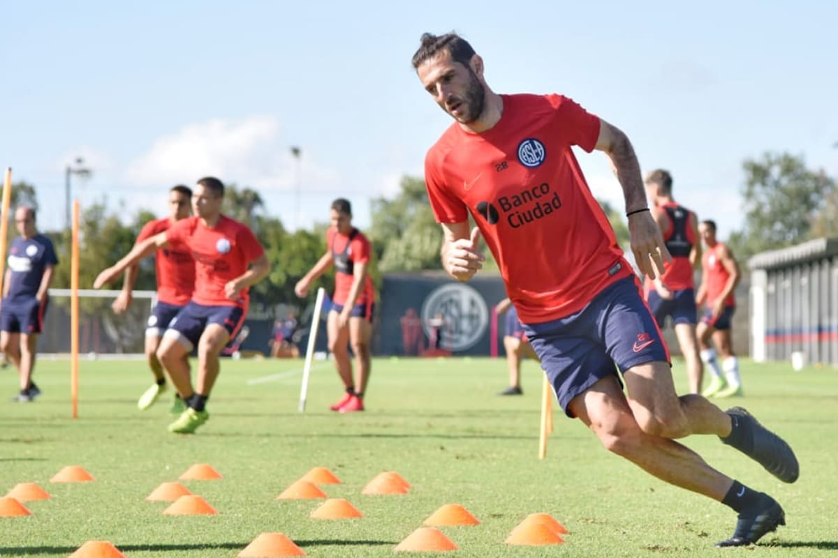 Piatti se entrenó con sus nuevos compañeros esta mañana, en la Ciudad Deportiva de San Lorenzo